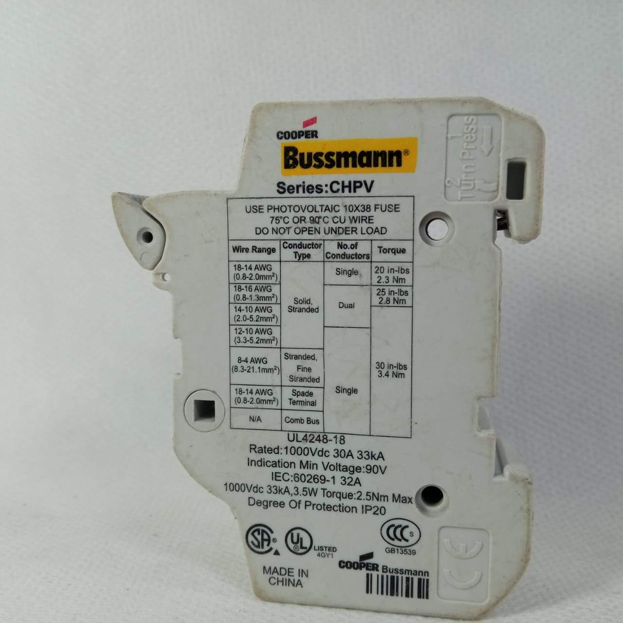 Bussmann CHPV 30A Fuse Holder In Pakistan thumbnail 2