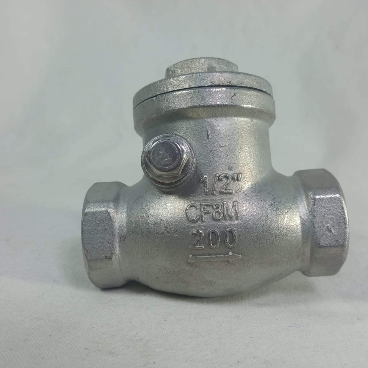 Stainless Steel CF8M 200 Psi Non Return Thread Swing Check Valve in Pakistan - 1 INCH