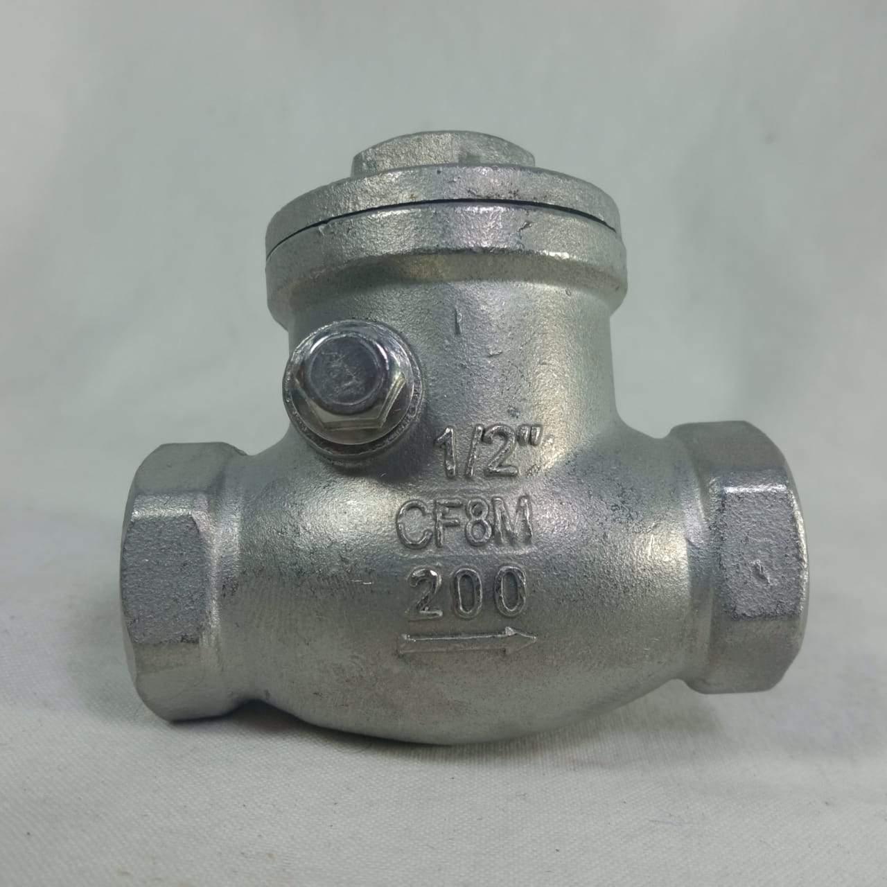 Stainless Steel CF8M 200 Psi Non Return Thread Swing Check Valve in Pakistan - 1 INCH thumbnail 2