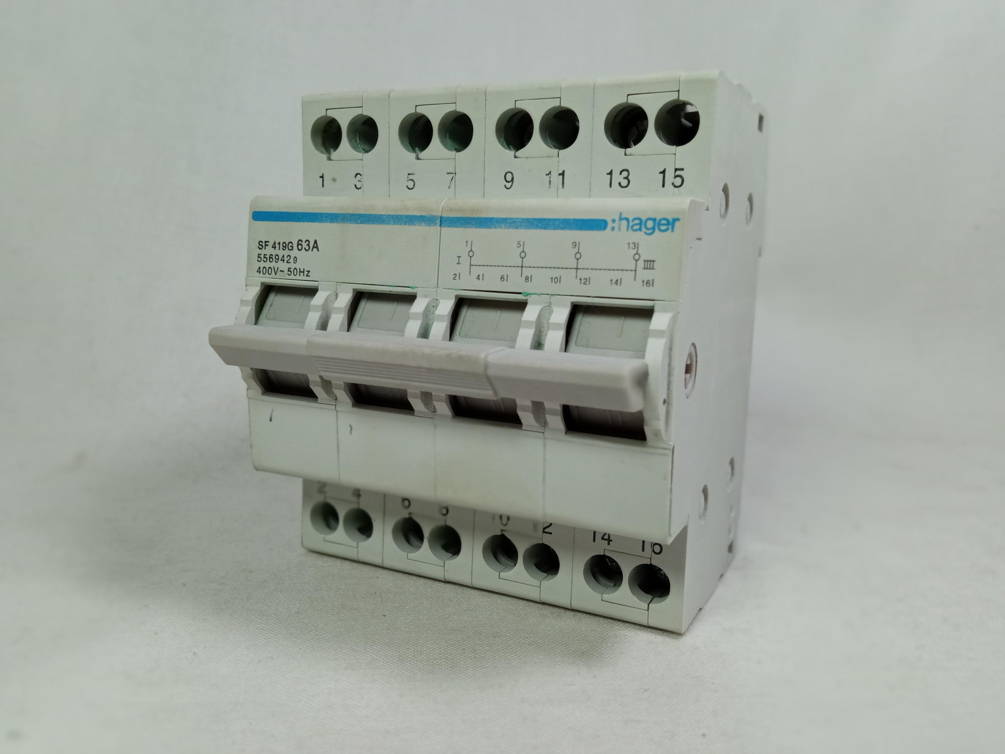 4 Pole Din Rail Change Over Switch SF 419G 63A 400V in Pakistan thumbnail 3