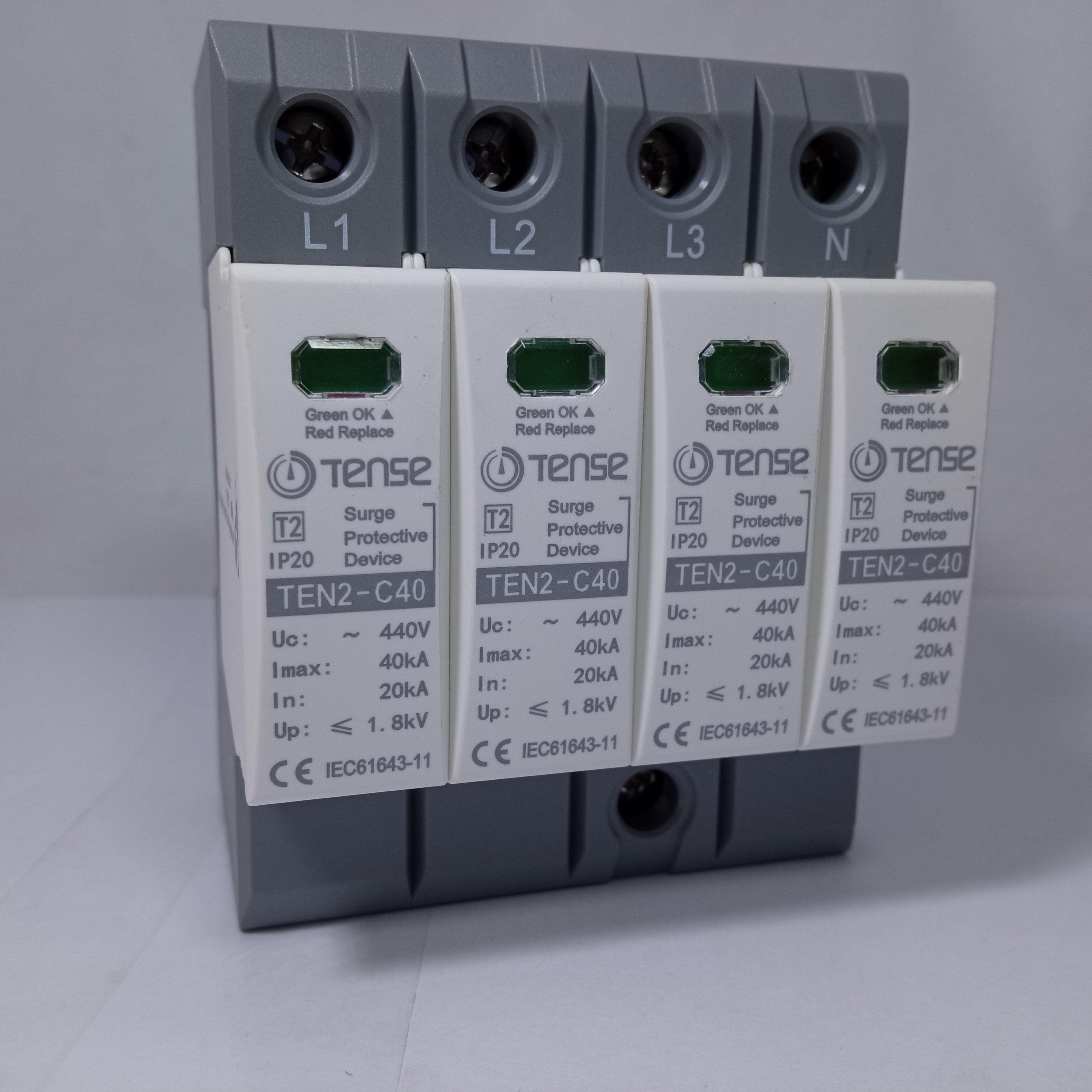 Surge Protective Device IP20 TEN2-C60 60KA 4 Pole AC (TENSE) in Pakistan - Simple