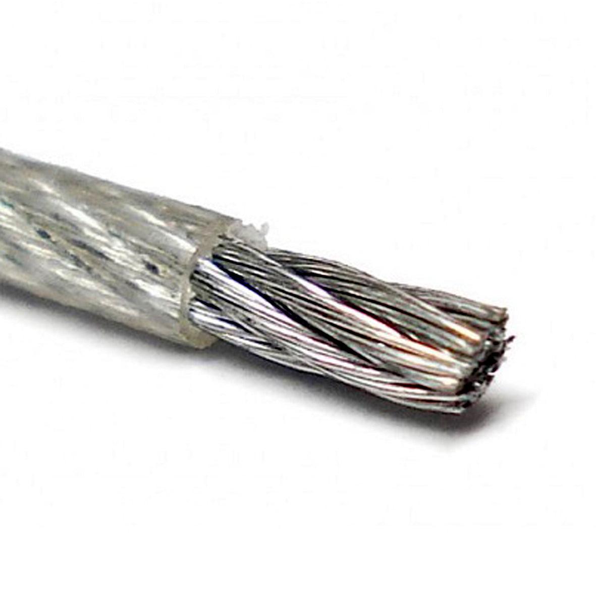 Steel wire rope clear PVC insulated (10 foot) - 4mm
