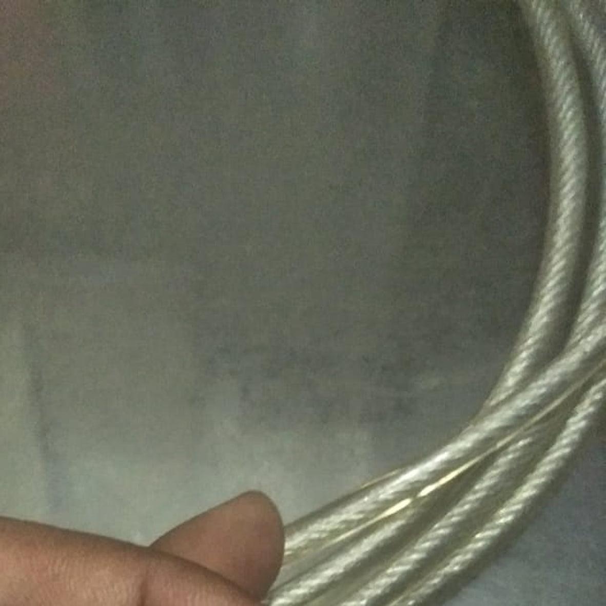 Steel wire rope clear PVC insulated (10 foot) - 10mm thumbnail 2