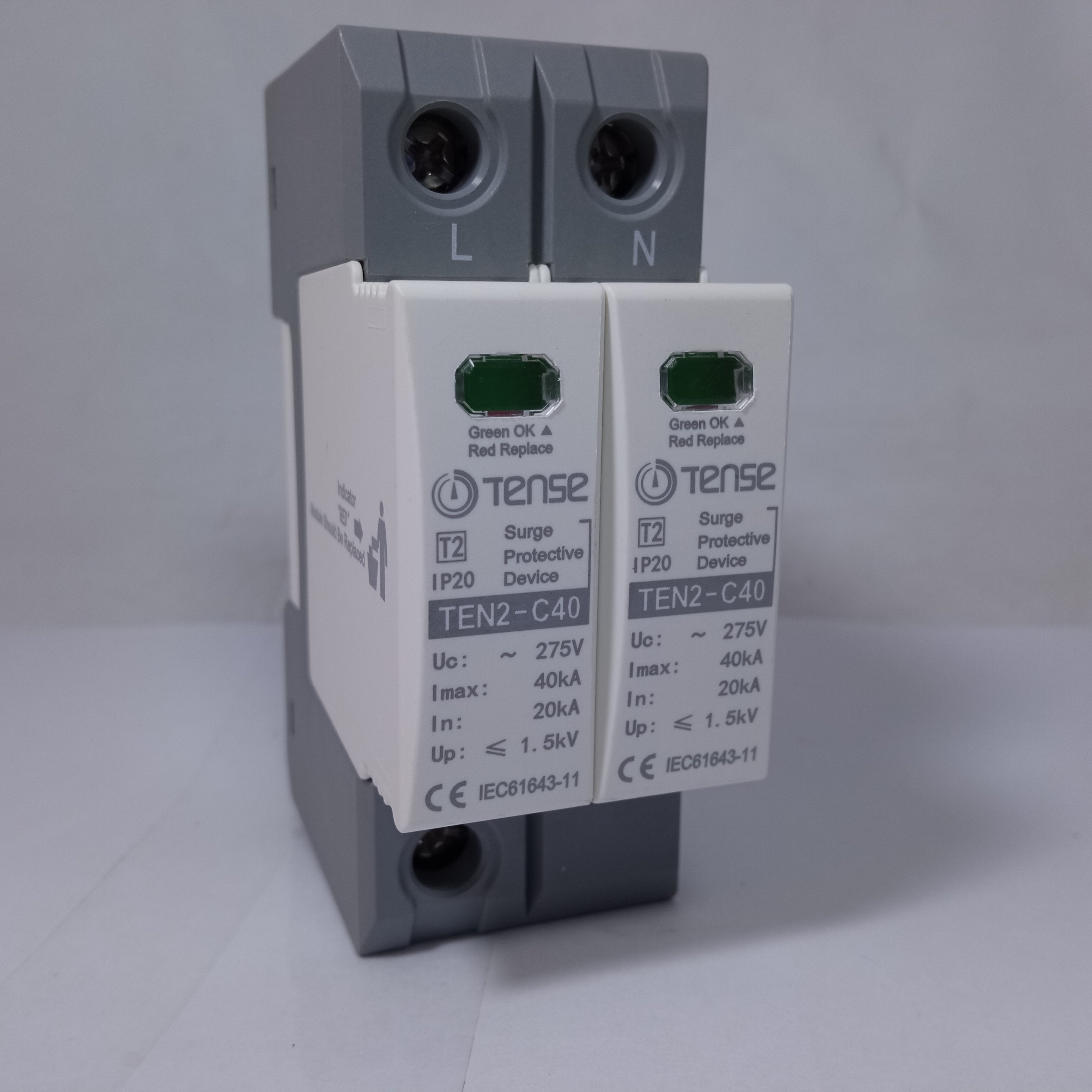 Surge Protective Device IP20 TEN2-DC40 40KA 2 Pole AC TENSE in Pakistan - Feed back thumbnail 2