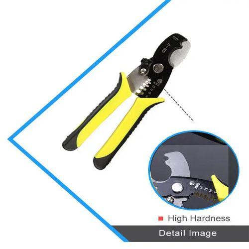 BOSI Steel 7 Inch AWG 1.6-3.2 Wire Stripper Cable Cutter Combined Plier thumbnail 2