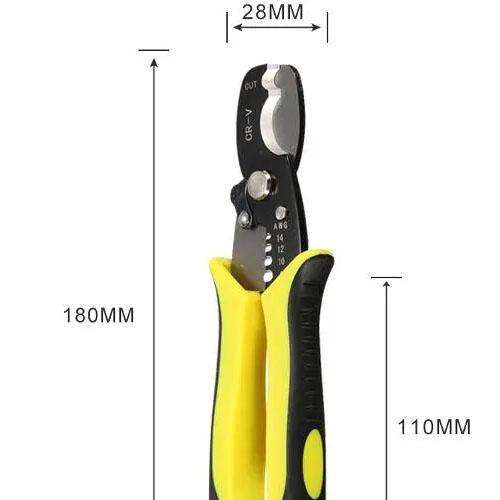 BOSI Steel 7 Inch AWG 1.6-3.2 Wire Stripper Cable Cutter Combined Plier thumbnail 3