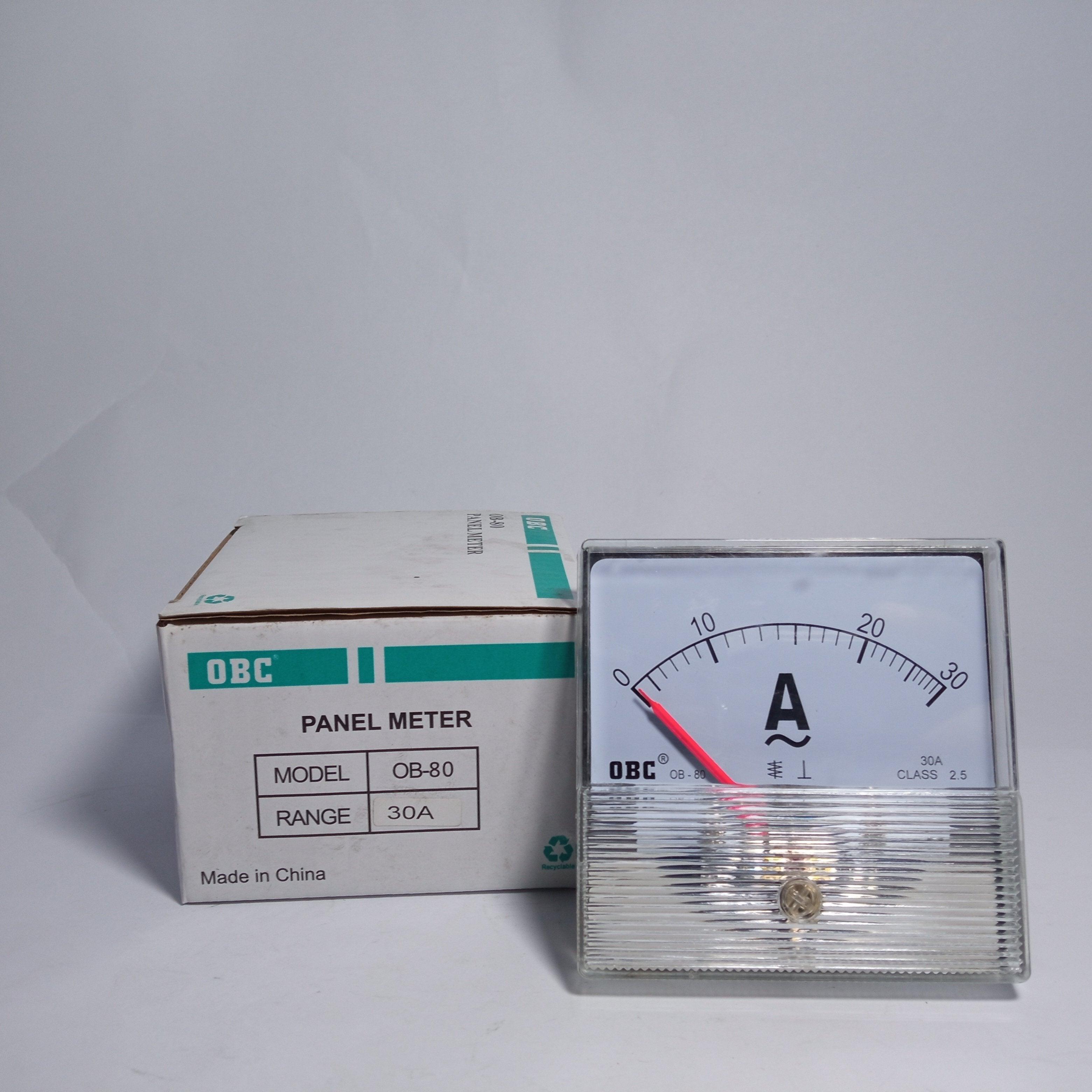 OBC OB-80 Panel Meter 80 x 80 Range 30A