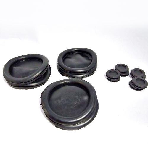 Black Rubber Plug Hole Socket Hardware Tool for Valve Pump Water Hose (12 Pcs) - 18mm