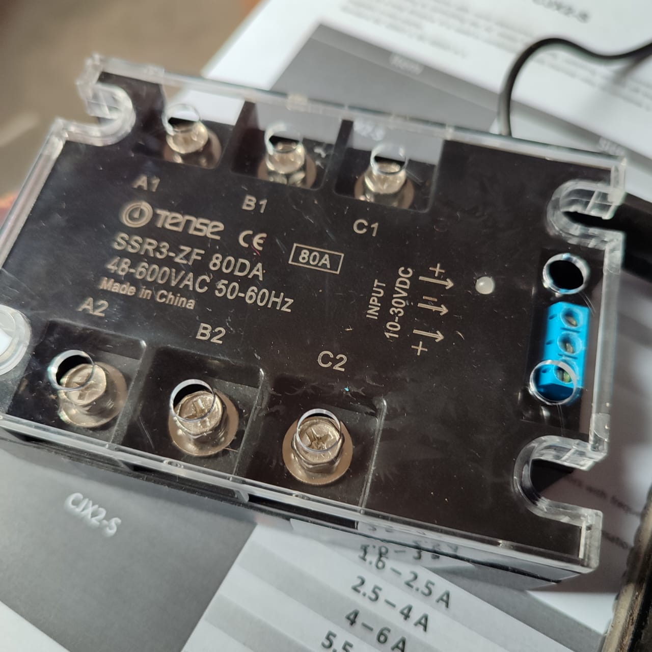 TSR-ZF40DA Three-phase Motor Positive and Negative Solid State Relay Tense SSR3-ZF in Pakistan - 80A