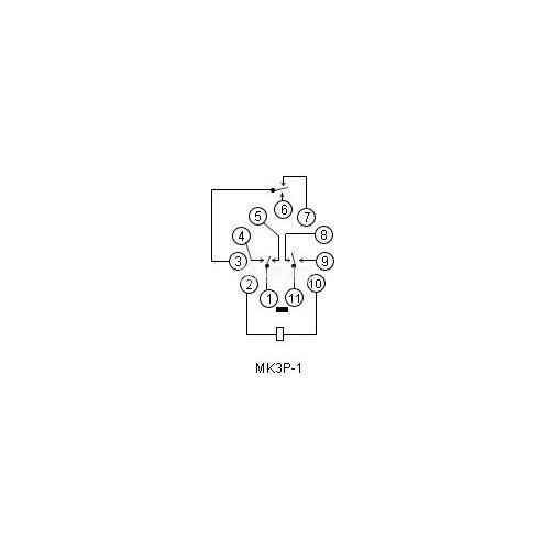 Electromagnetic relay MK3P-1, coil 110VAC, 250VAC/10A, 3NO+3NC thumbnail 2