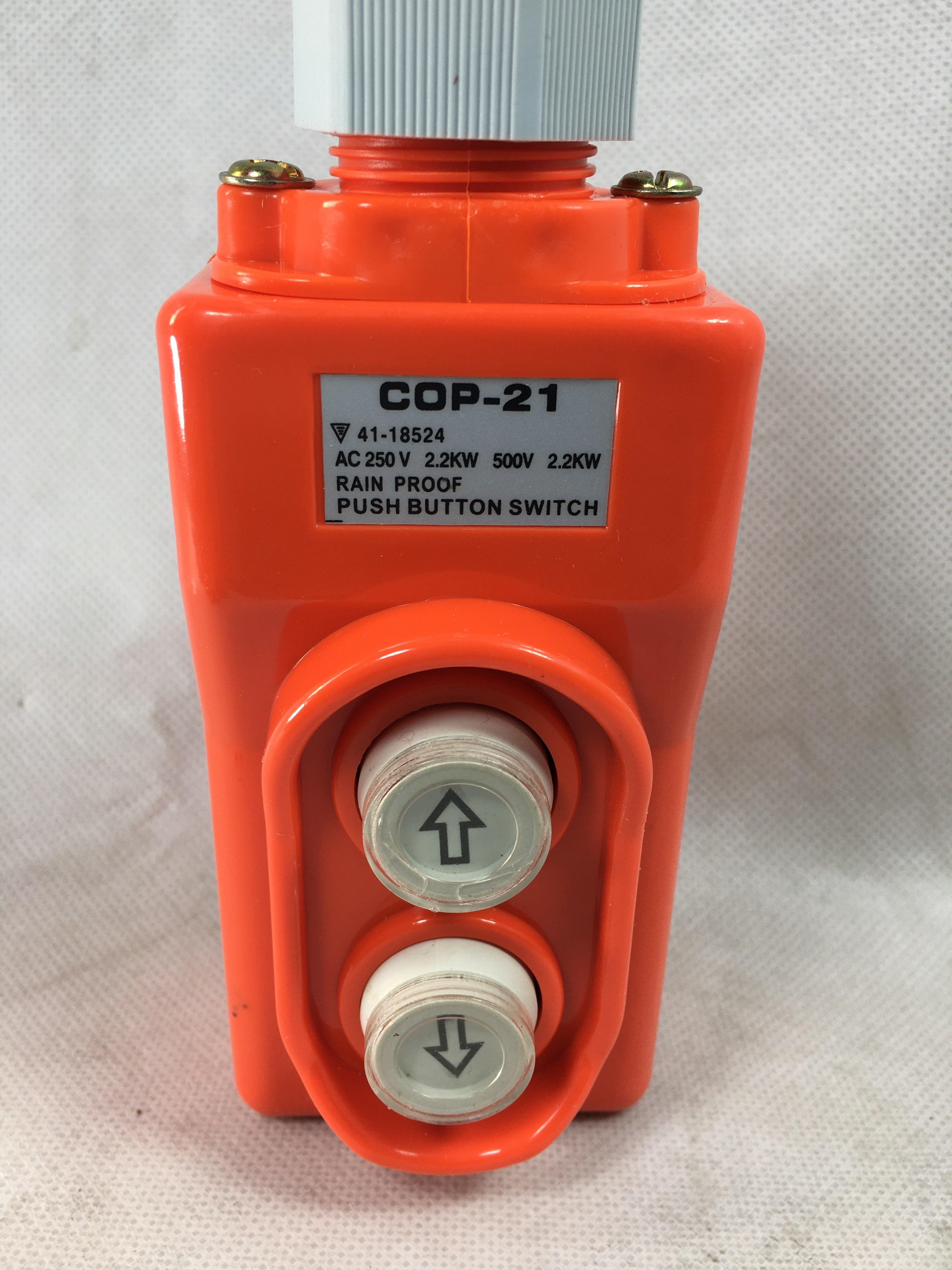COP-21 AC250V UP-DOWN Two Push Button Crane Hoist Switch Rainproof in Pakistan thumbnail 2