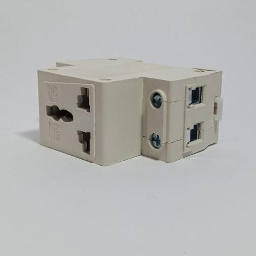 3 Pin Terminal Electric Modular Socket AC 250V 10-16A Single Pole thumbnail 2