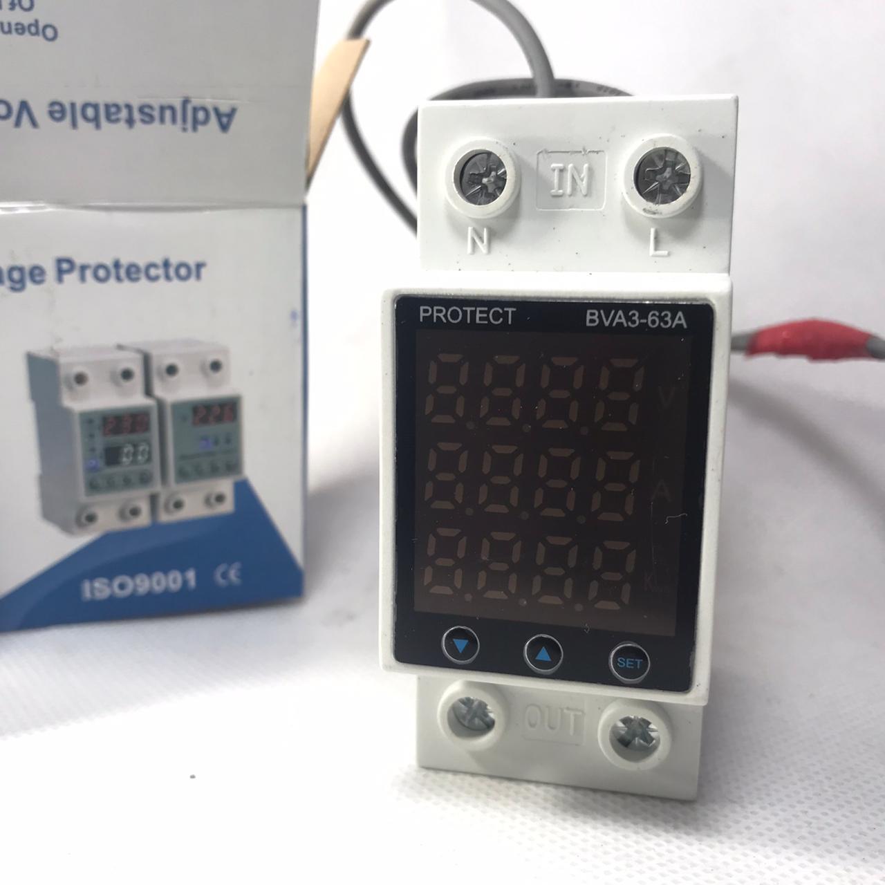 Tense VA Protector 3 in one  63A 220V Adjustable Over and Under Voltage Protector Device in Pakistan thumbnail 6