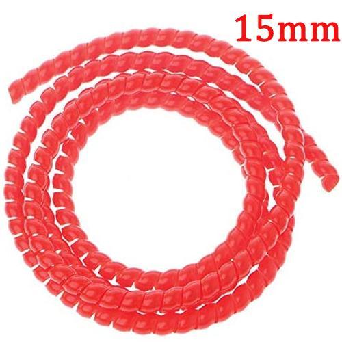 Red Insulation Spiral Sleeves for Cable Management 3meter in length - 12mm thumbnail 3