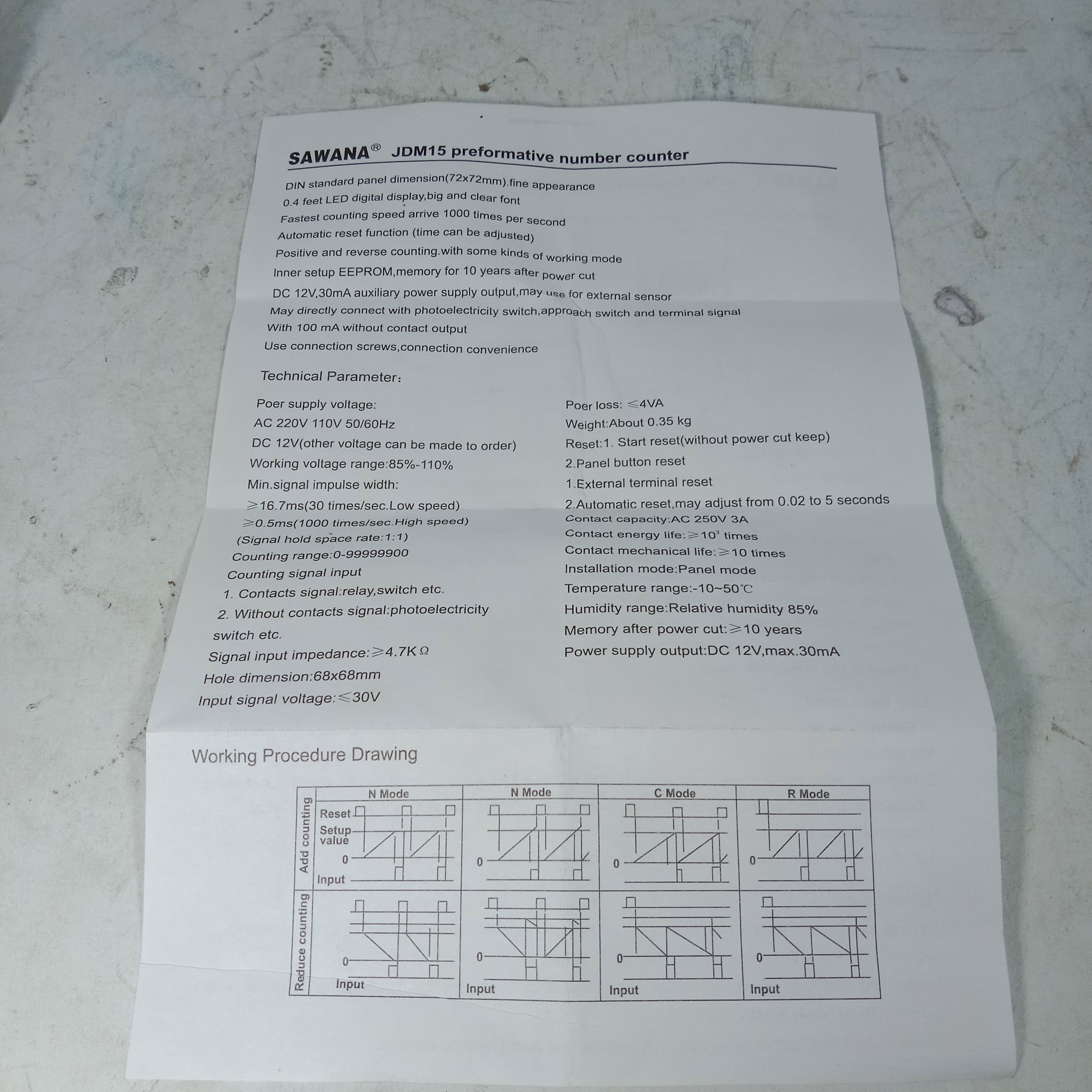 Digital Counter Relay JDM-15 5 Digit Counting Accumulator Counter in Pakistan thumbnail 3