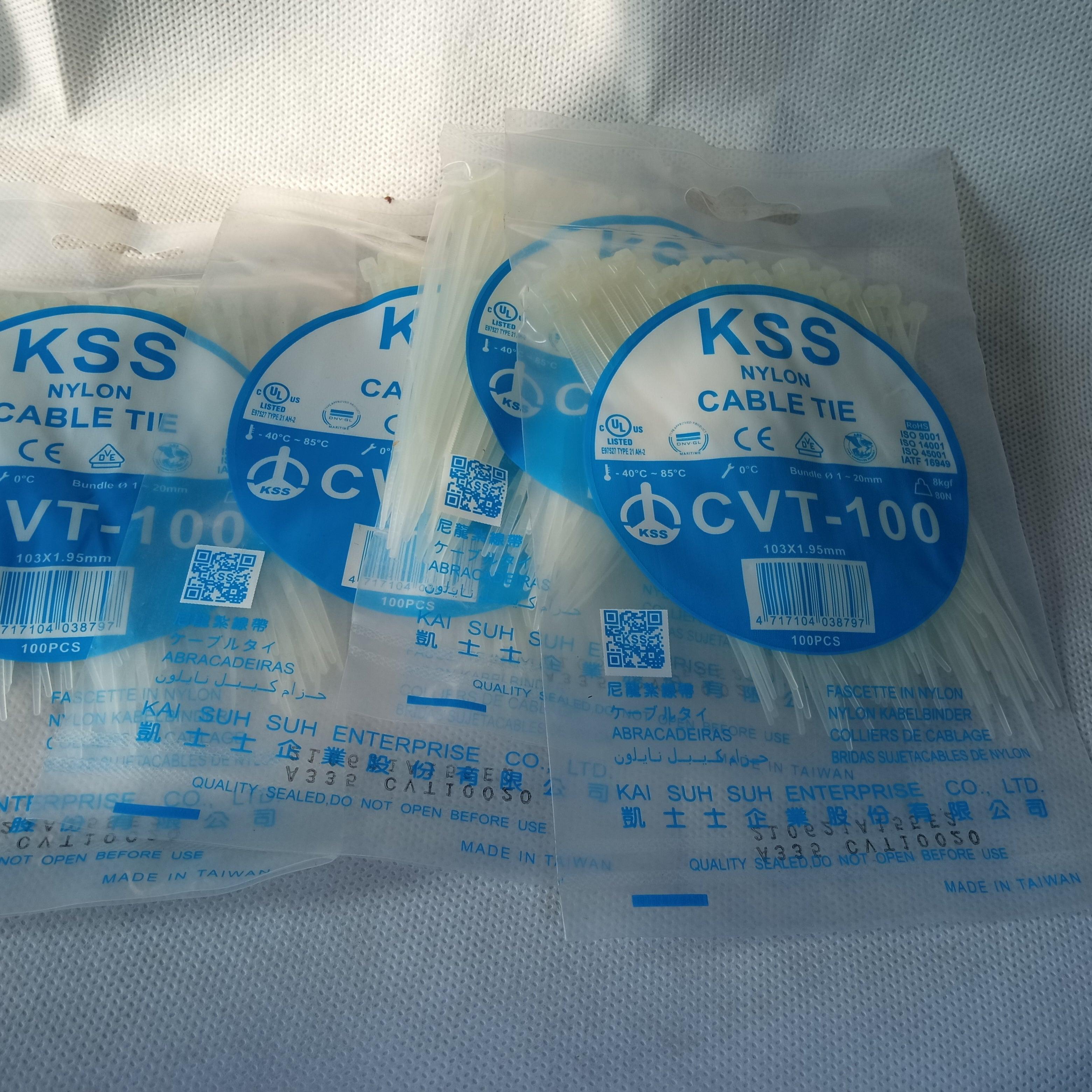 KSS White Nylon Cable Ties | High-Quality Self-Locking Zip Ties All Sizes Available in Pakistan - 165mm / 2.5mm thumbnail 6