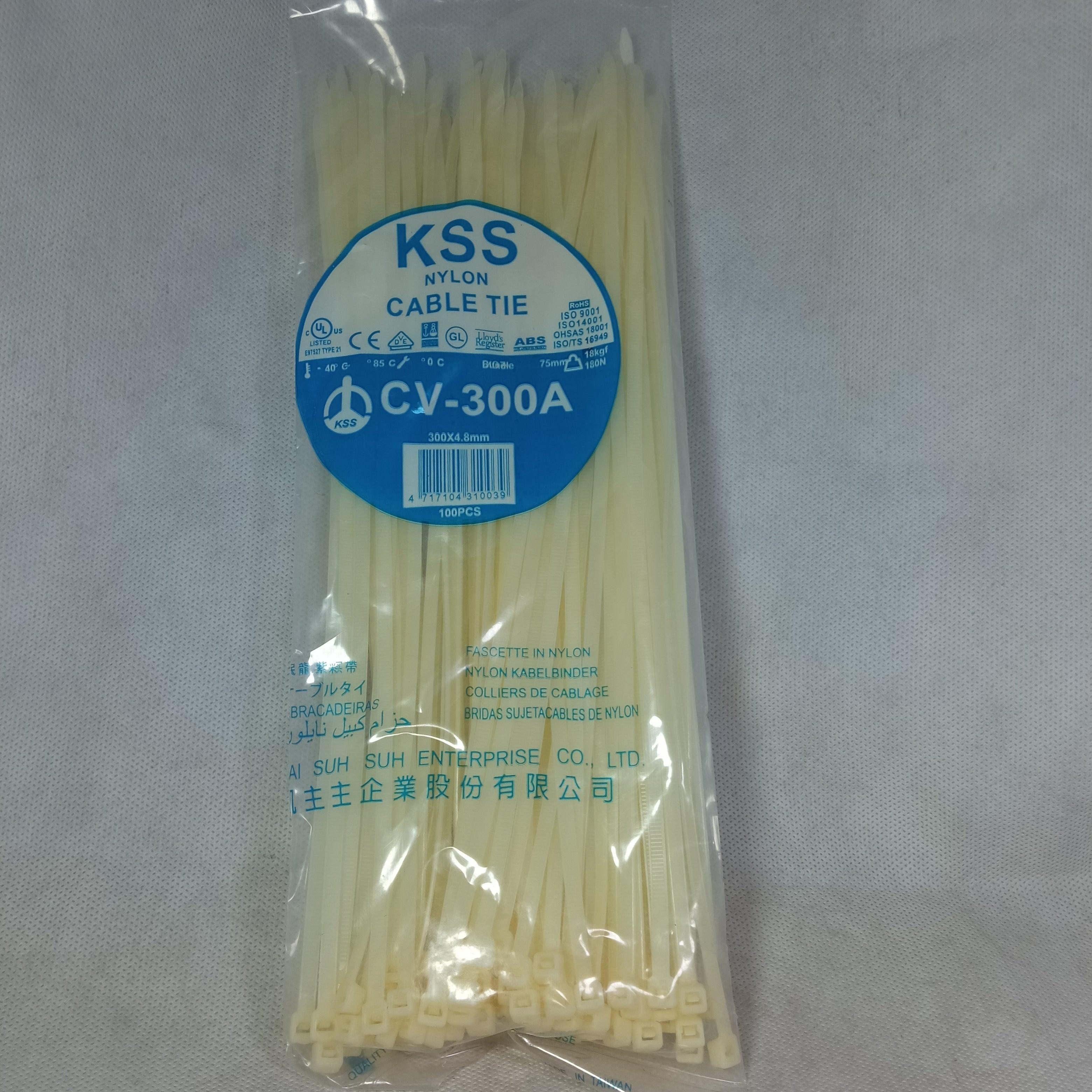 KSS White Nylon Cable Ties | High-Quality Self-Locking Zip Ties All Sizes Available in Pakistan - 250mm / 3.6mm thumbnail 3