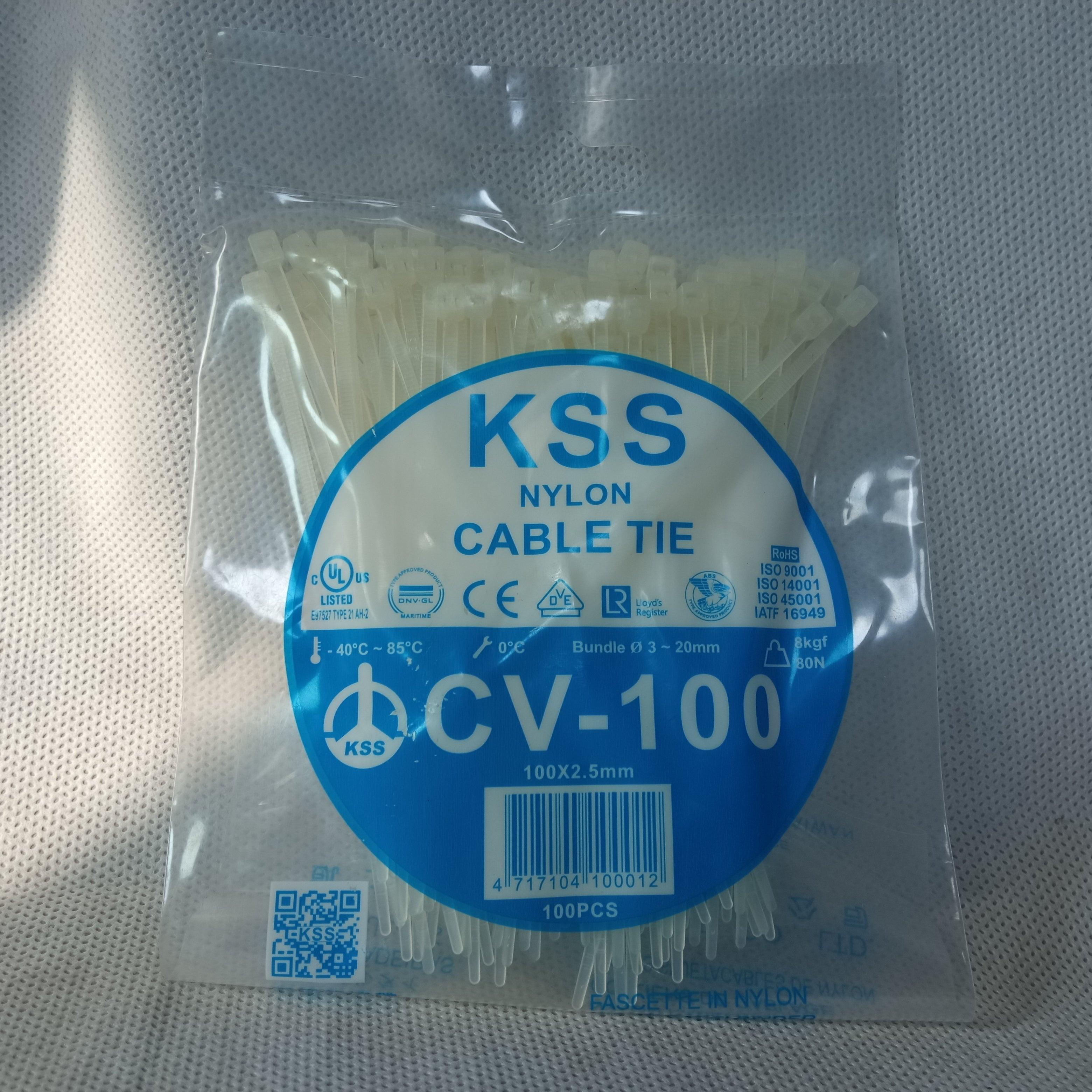 KSS White Nylon Cable Ties | High-Quality Self-Locking Zip Ties All Sizes Available in Pakistan - 385mm / 4.2mm