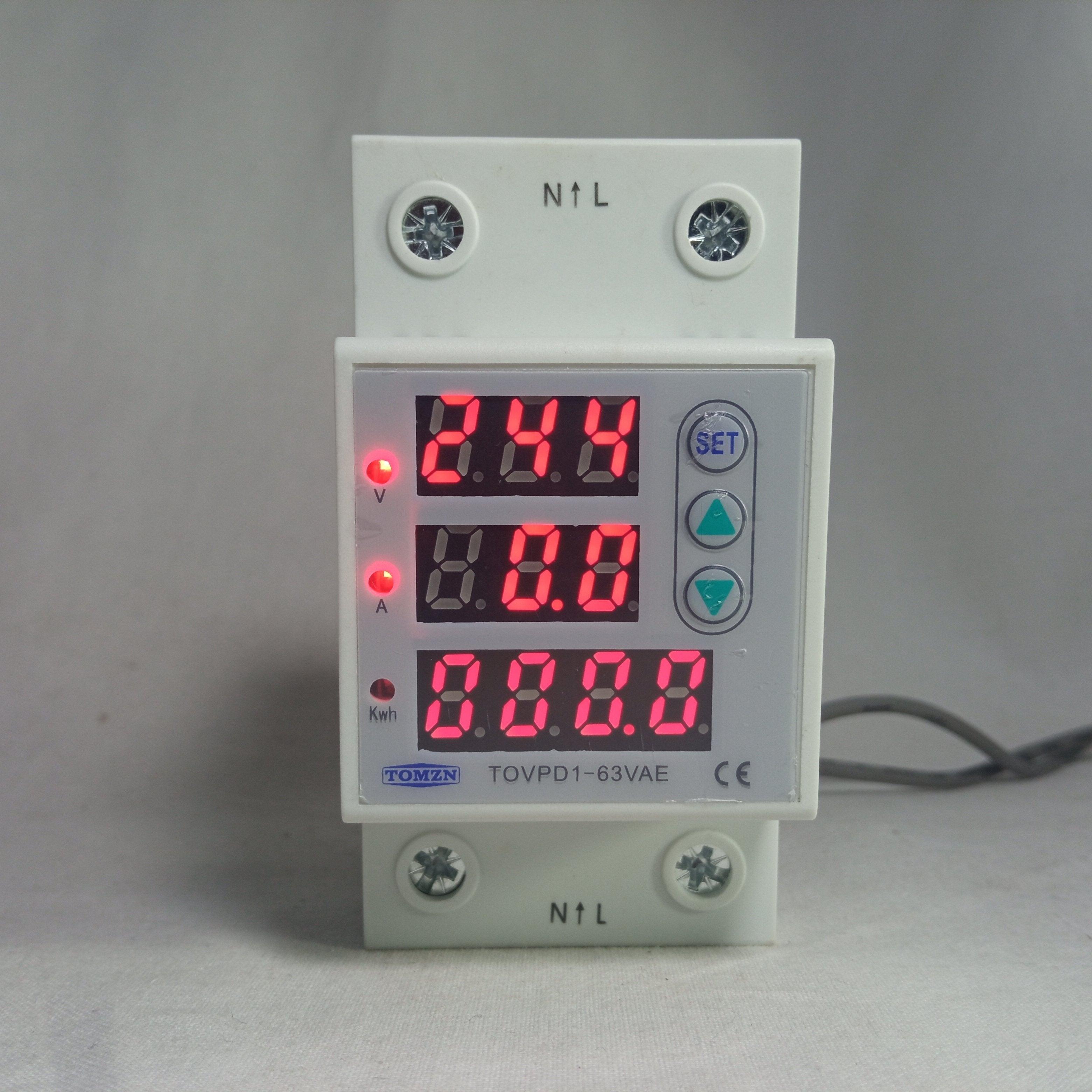 Din Rail Display Adjustable Over and Under Voltage Protective Device Relay in Pakistan