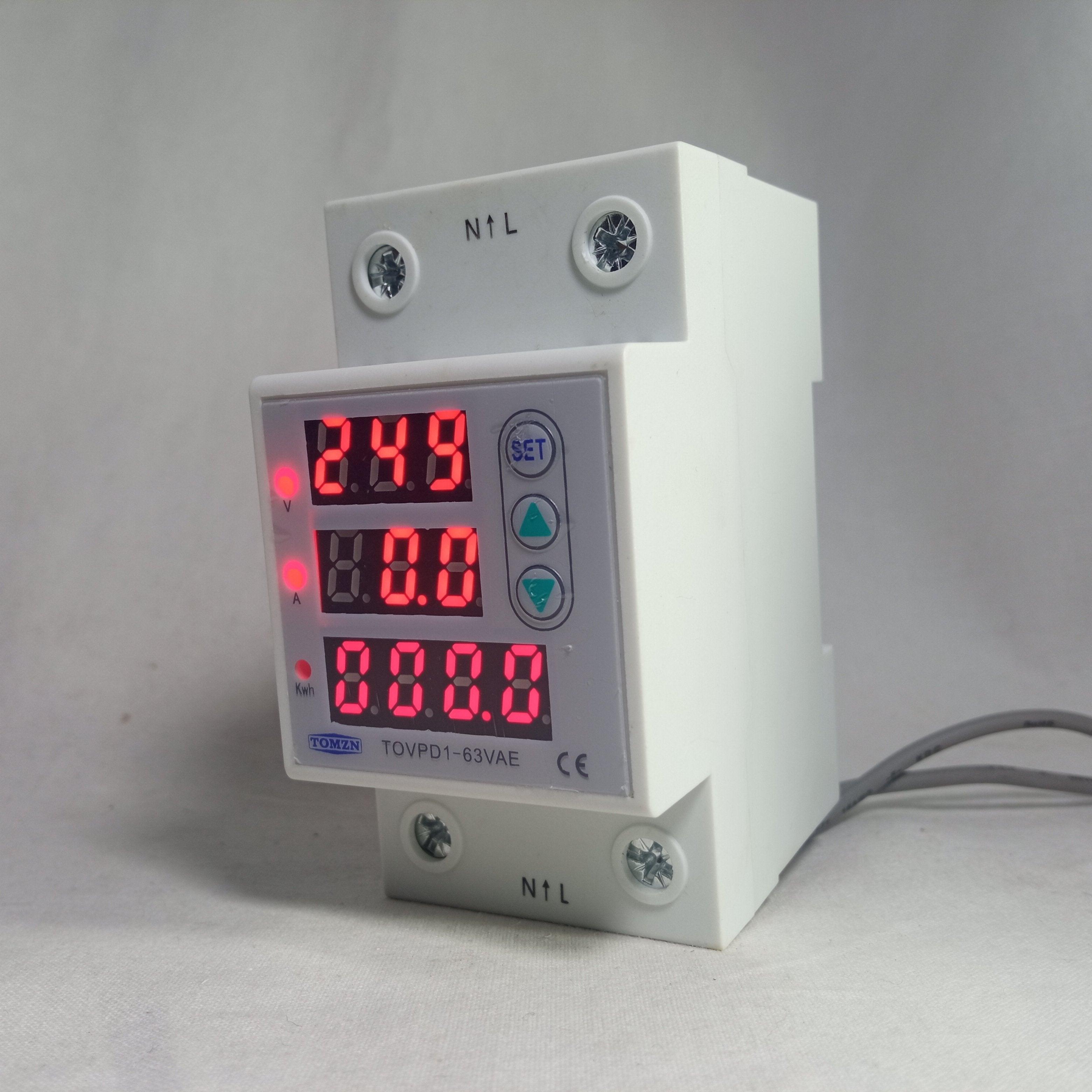 Din Rail Display Adjustable Over and Under Voltage Protective Device Relay in Pakistan thumbnail 3