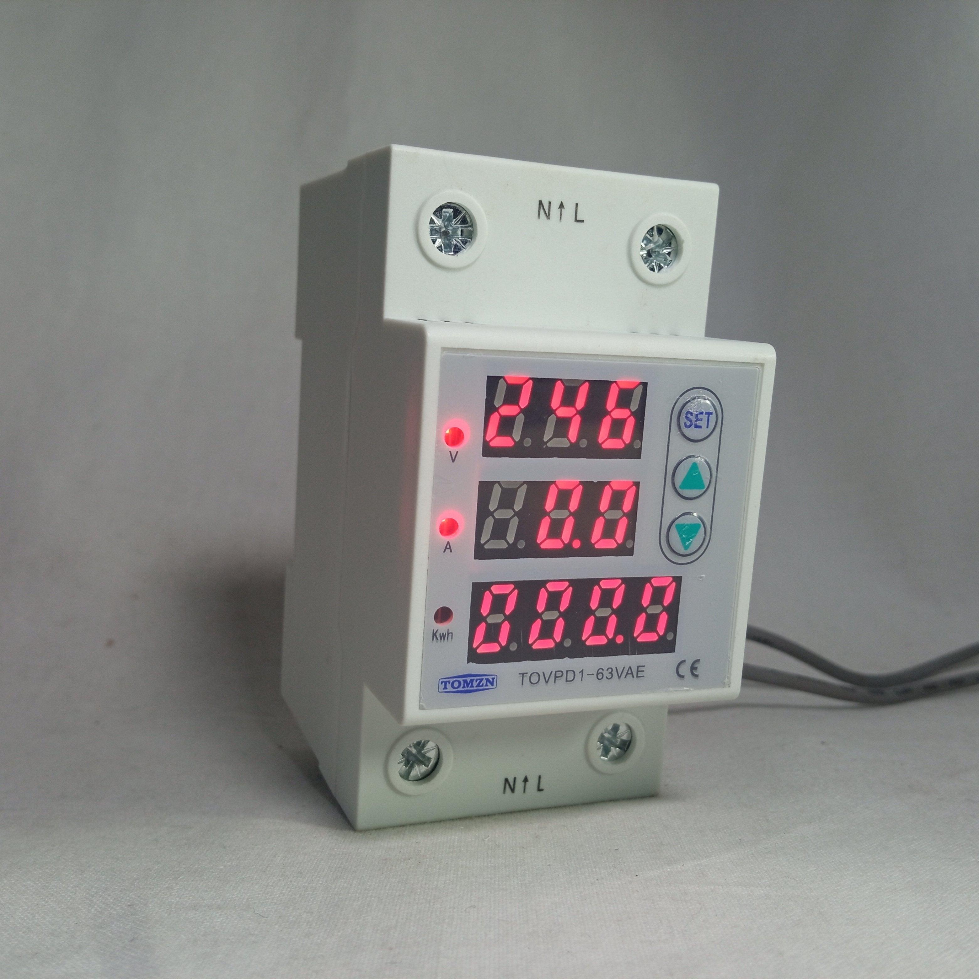 Din Rail Display Adjustable Over and Under Voltage Protective Device Relay in Pakistan thumbnail 4