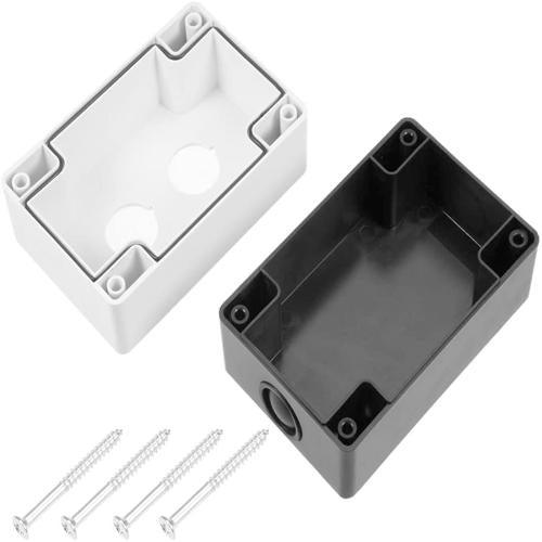 2 Hole Push Button Switch Control Box Case  22 mm Diameter Gray Plastic - 1 hole thumbnail 3