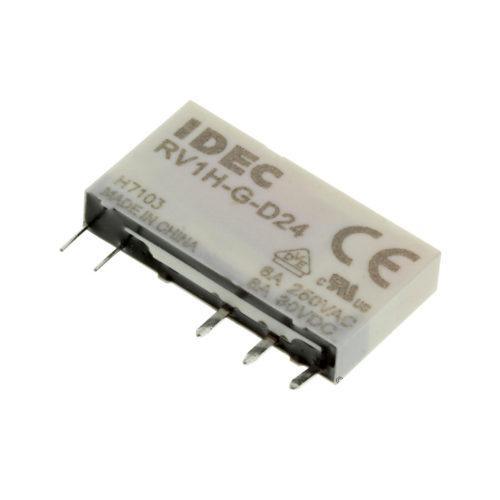 RV1H-G-D24 Power Relay,SPDT,24 VDC,6 A,RV1H Series