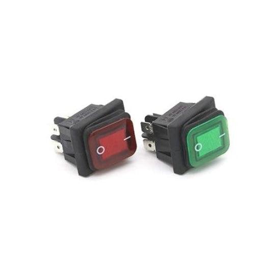 Green Colour Waterproof Latching Rocker Toggle Switch AC250V/16A in Pakistan thumbnail 3