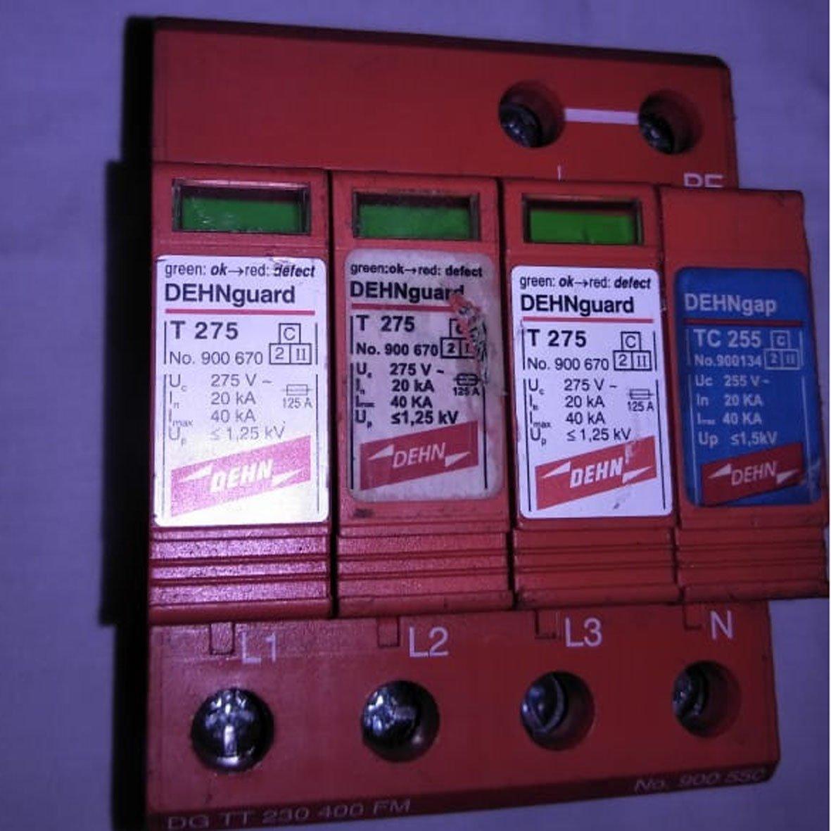 DEHNgap arrester/lightning Arrester Box T275 DG TT SN1537 Used Disassemble Parts in Pakistan Spd 4pole In Pakistan