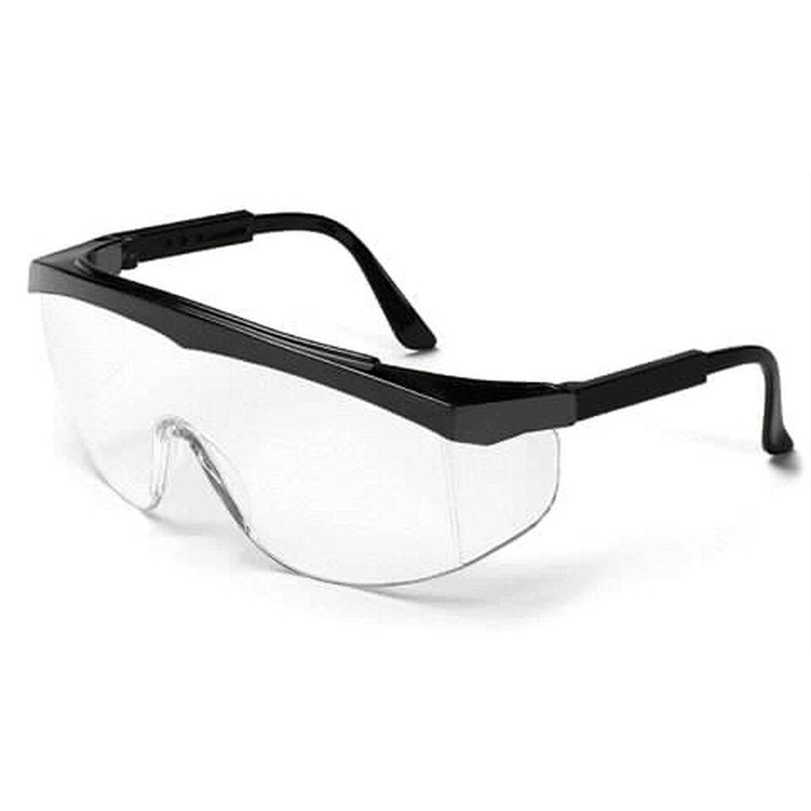 Protection Plastic Safety Glasses with Black Frame and Clear Lens (china made) 2 Pcs in Pakistan