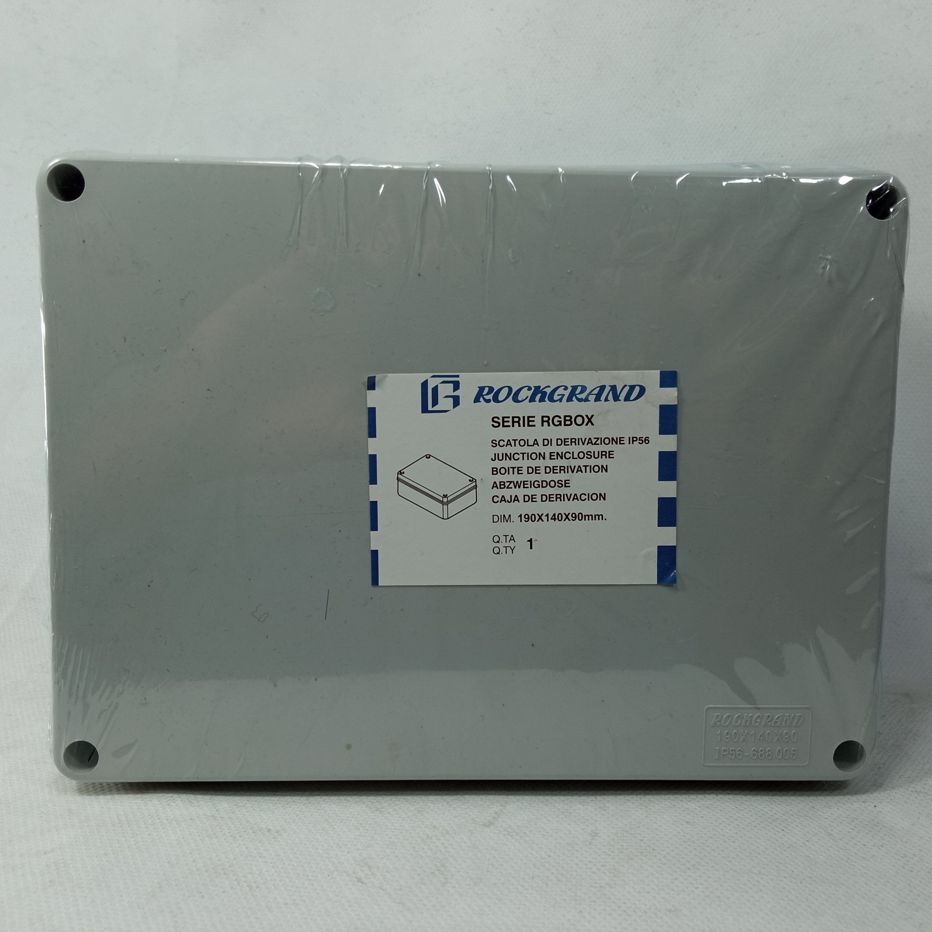 8 Inches Rectangle IP56 Adaptable PVC Junction Box 190 x 140 x 90mm in Pakistan