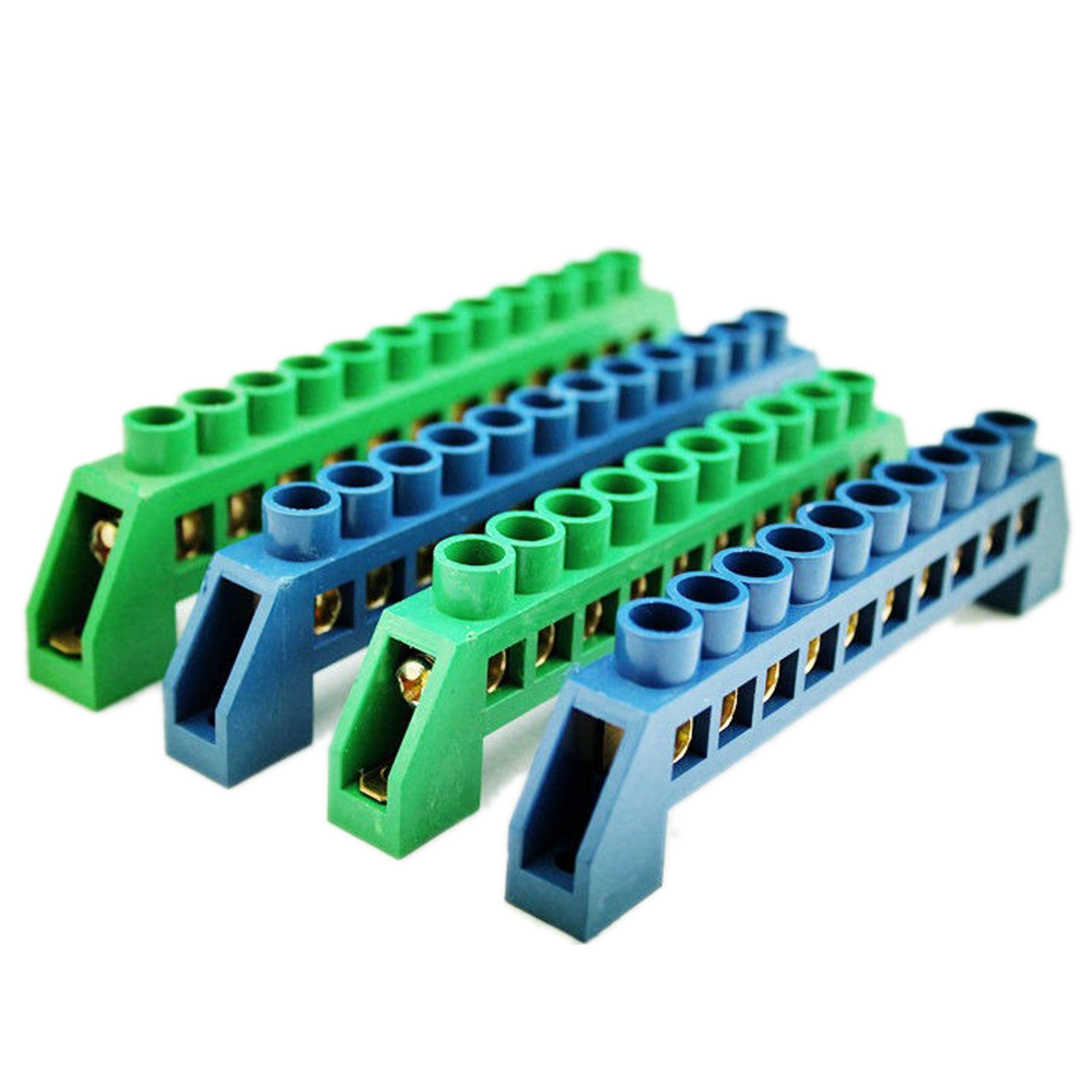 5 Pcs 4PIN XP0812D Wire Connection Screw Terminal Strip Copper terminal Green