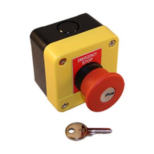 Red Sign Emergency Stop Push Button Switch &amp Key