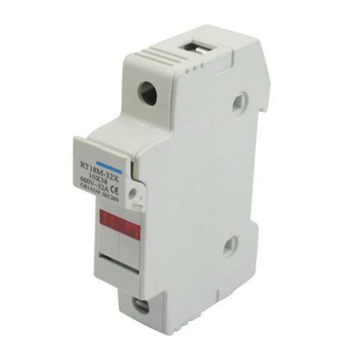 Rt18-32x AC 380v 32a 1 Pole 10x38mm DIN Rail Mount Fuse Holder Base - 10A thumbnail 2