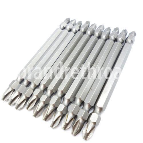 PH2 Double Ended Power Bit Set   Hex Shank For Cordless Drill