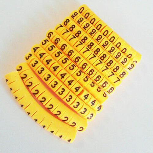 Yellow Cable Markers Identification Labels Tags Management Number 0-9 in Pakistan - 6mm