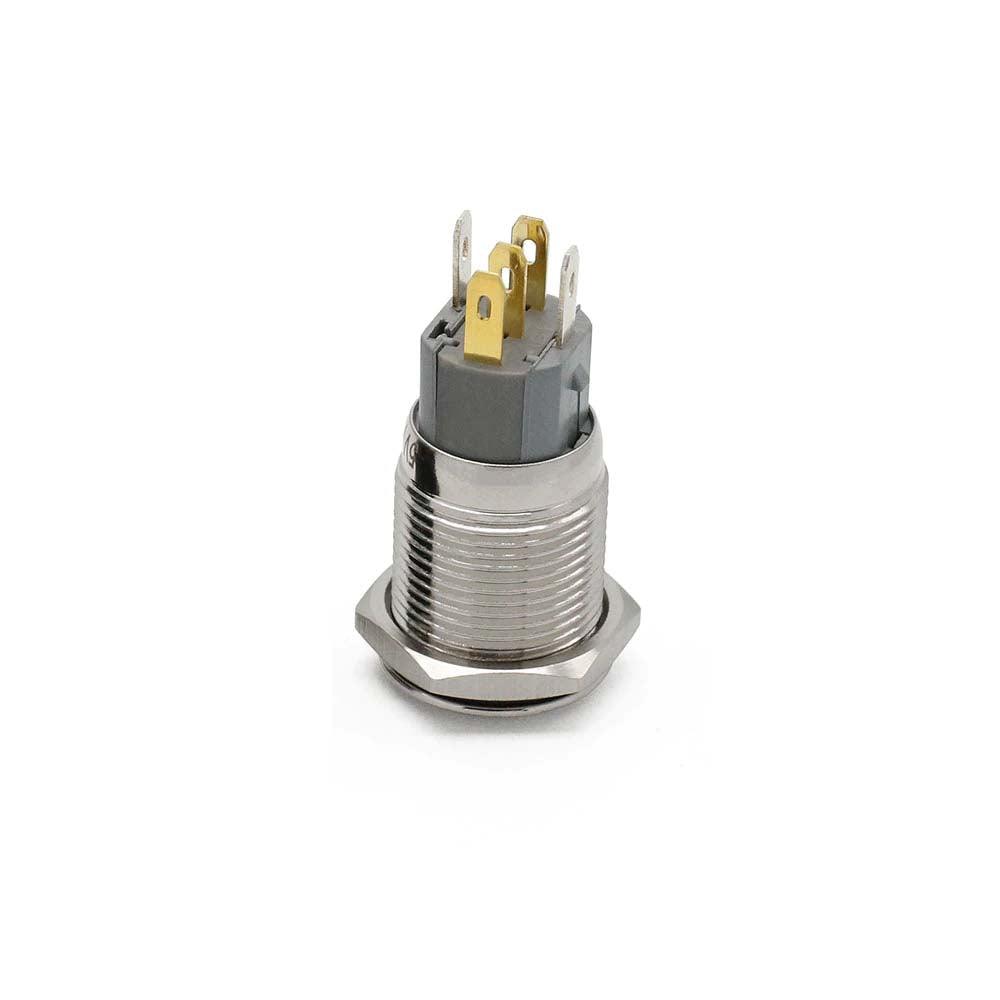 LED Indicator Latching 16mm Push Button Control Switch for Car Motor Start Green in Pakistan - 16mm thumbnail 3