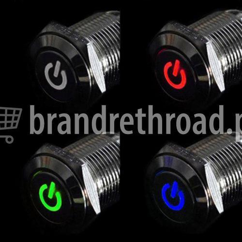 LED Indicator Latching 16mm Push Button Control Switch for Car Motor Start Green in Pakistan - 16mm thumbnail 5