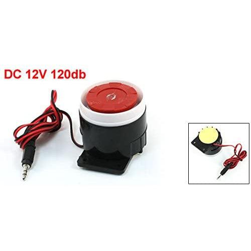 Continuous Sound Decibel Piezo Buzzer IC Alarm Speaker DC 12V 120db Black+Red CP thumbnail 3