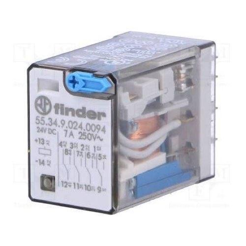 Finder 11 PIN 12V DC Industrial Relay, 3PDT Plug-in Power Switching in Pakistan