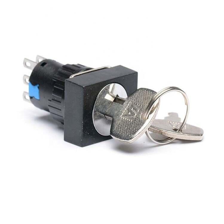 16mm Key Lock Rotary Push Button Switch